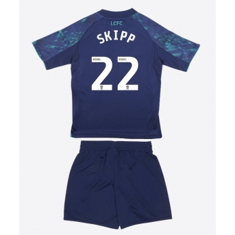 Leicester City Oliver Skipp #22 Maglia Gara Trasferta Repliche 2025-26 Bambino Maniche Corte